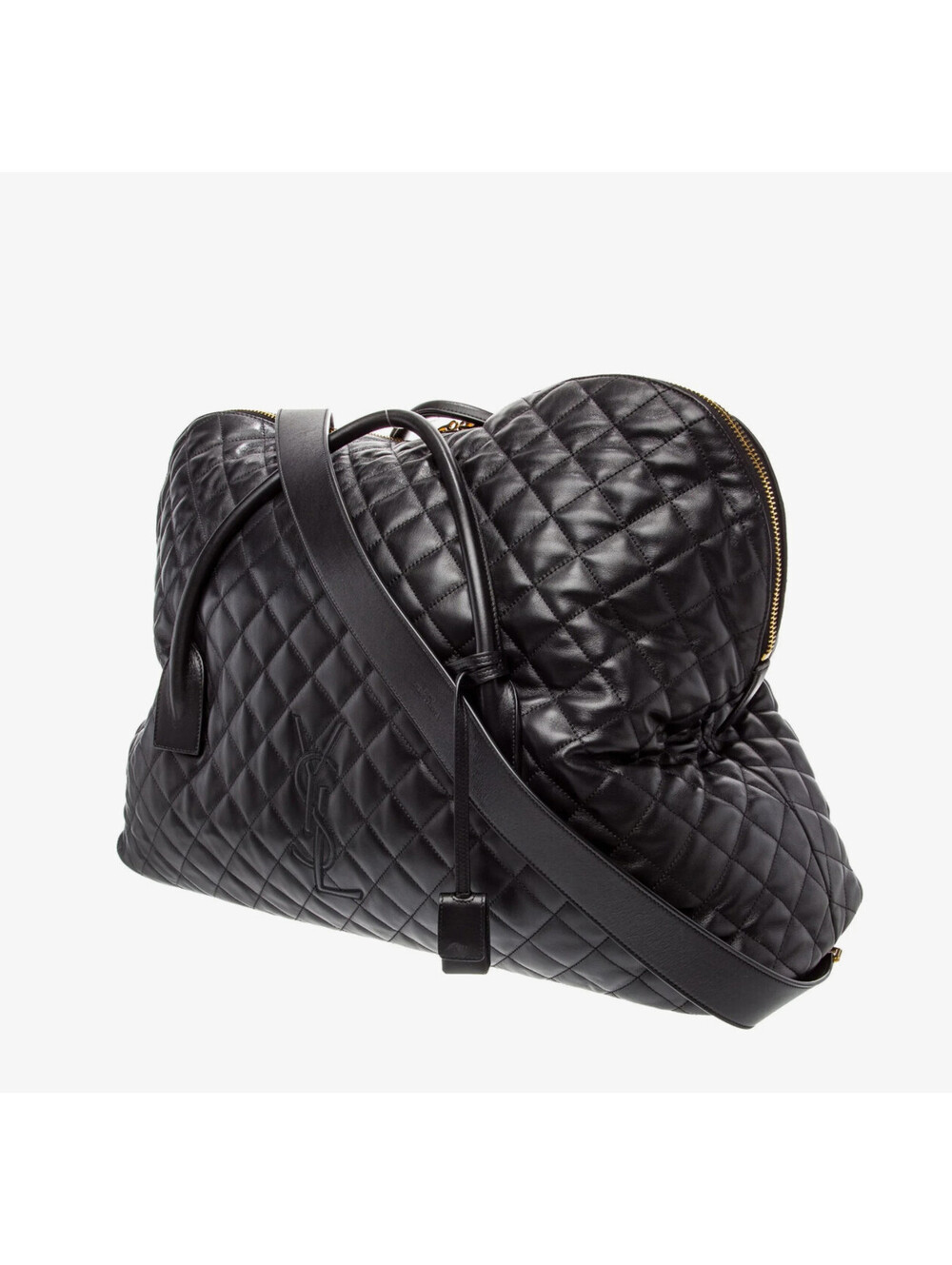 Saint Laurent YSL Giant Quilted Leather Weekender Duffle Bag, $4,780 NEW